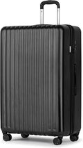 KYME 30-Inch Large Checked Luggage, 100% PC Hardside Suitcase by KYME