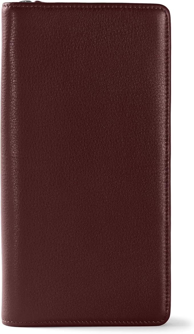 Leatherology Bordeaux Travel Zip Organizer Wallet, Passport Holder, RFID by Leatherology