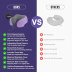 napfun Neck Pillow for Traveling, Upgraded Travel Neck Pillow for Airplane 100% - Image 5