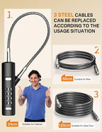 4-Digit Combination Cable Luggage Lock - Image 3