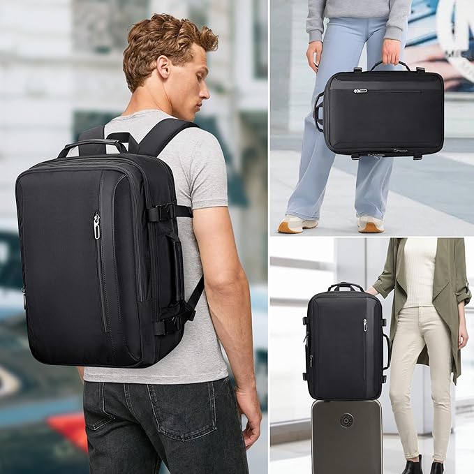 PIJUSHI Travel Backpack for Women Men Expandable Carry on Luggage Backpack - Image 7