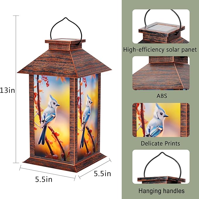 Solar Lanterns Outdoor, Waterproof Garden Hanging Lanterns - Image 2
