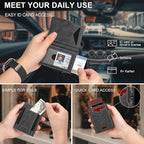 Wallet for Men Wallet with Slim Pop Up Card Holder 9-13 Cards, Bifold - Image 8