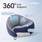 Travel Pillow, 100% Pure Memory Foam Travel Neck Pillow Airplane Neck Support - Image 2