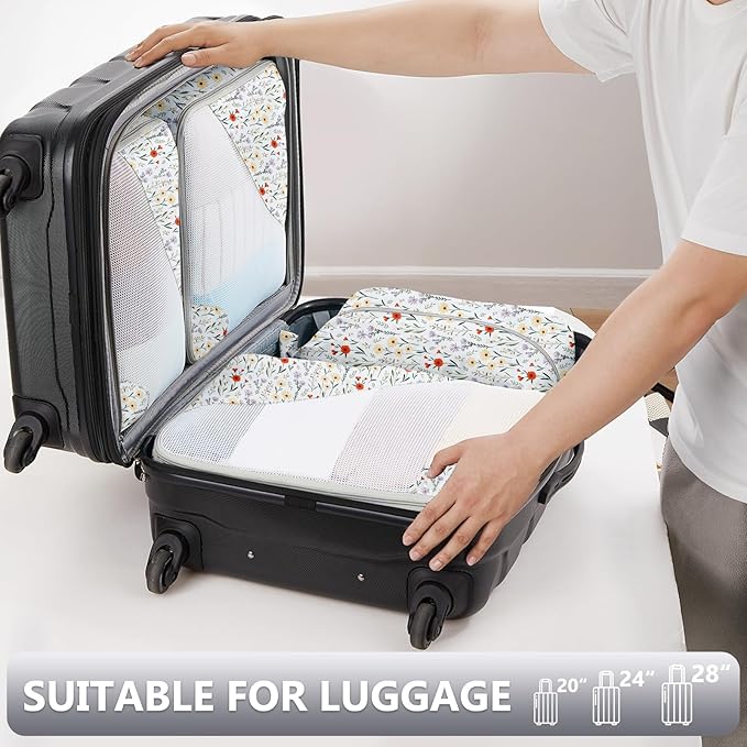 8 Set Packing Cubes for Travel, Gifts for Women Mom, Anti-Tearing Suitcase - Image 5