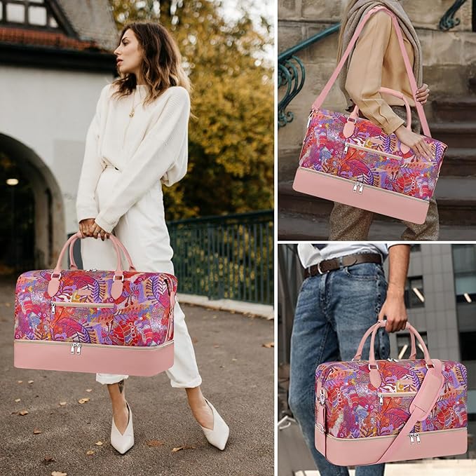 Weekender Bag for Women, Travel Duffel Bag Carry On Overnight Bag - Image 6
