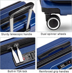 Luggage Sets 3 Piece, ABS Lightweight 20in/24in/28in Luggage, Expandable Carry - Image 5