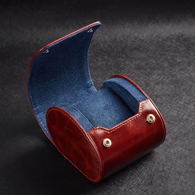 Genuine Napa Leather Watch Roll Travel Case - Image 5