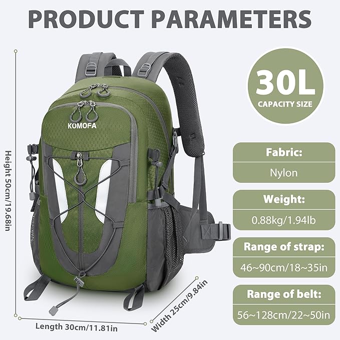 Hiking Backpack 30L Lightweight Travel Daypack Small Day Pack - Image 2