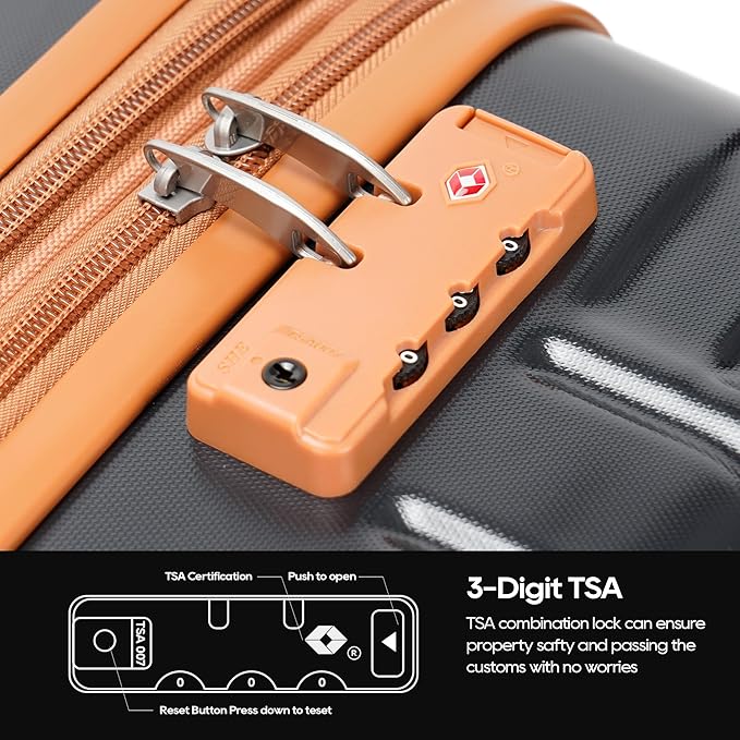 GinzaTravel Luggage Sets 3-Piece Expandable Suitcases - Image 5