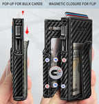 Airtag Wallet for Men, with Money Clip 10 Cards Metal Case Smart Slim Pop Up - Image 3