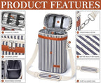 2 Bottle Wine Bag Wine Cooler Carrier Wine Gift Tote Bag, Leakproof & Insulated - Image 4