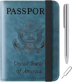 Passport Holder Cover Wallet Travel Essentials Leather Rfid Blocking Case by LOHASLIFE