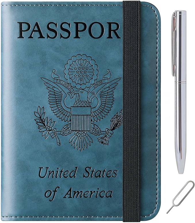 Passport Holder Cover Wallet Travel Essentials Leather Rfid Blocking Case by LOHASLIFE