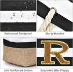 Becokan Beach Bag Initial Beach Tote - Image 2