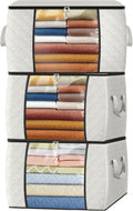 Fab totes 24 Gallons Clothes Storage, Foldable Thick Fabric Blanket Storage Bags by Fabtotes