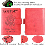 Passport Holder Cover Wallet Travel Essentials Leather Rfid Blocking Case - Image 4