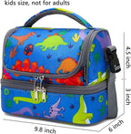 FlowFly Kids Double Decker Cooler Insulated Lunch Bag Large Tote - Image 3