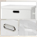 Large 17" 36 Quart Collapsible Stackable Storage Bins - Image 6