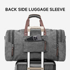 Canvas Expandable Duffle Bag for Men Traveling, Luggage Travel Bag Weekender - Image 8
