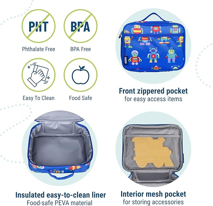 Wildkin Kids Insulated Lunch Box – Durable and Reusable - Image 4