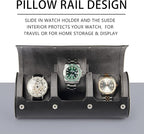 Watch Travel Case for Men: 3 Slot Watch Box Organizer Display Case - Image 3