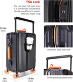 feilario 20" Aluminum Frame Wide Handle Hard Shell Carry On Suitcase - Image 4