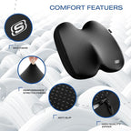 Skechers Memory Foam Seat Cushion, Ribbed Fabric Office Chair Cushion - Image 3