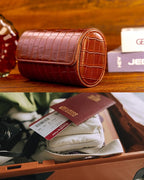 MR.OKAY 3 Watch Travel Case- Classic Leather Watch Case - Image 6