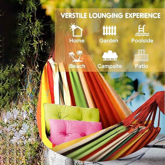 ANYOO Cotton Hammock Portable Camping Hammocks - Image 5