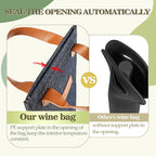 Tirrinia Single Wine Carrier Tote, Insulated Wine Cooler Bag - Image 2