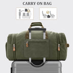 Gonex Canvas Duffle Bag 60L Travel Duffel Overnight Weekend Bag - Image 7