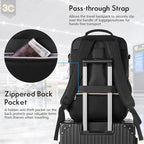 MOMUVO Travel Backpack for Women, Carry On Backpack Airline Approved - Image 6