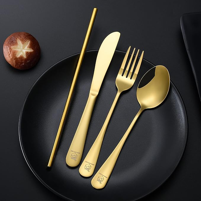 Boulder Bee | Travel Utensils Set | Reusable Camping Cutlery Set | Stainless - Image 6