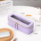 Aveniee Clear Makeup Brush Bag, Slim Brush Holder Cosmetic Case, Small Travel - Image 3