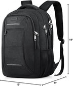 Travel Laptop Backpack for Men and Women, 17 Inch Large School Backpacks for - Image 6