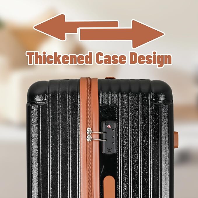Carry-on 20 Inch and 28 Inch Square Thickened ABS+PC Hard Shell luggage - Image 4