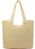 Straw Beach Bags for Women Woven Beach Tote Bag Casual Boho Large Shoulder by YAVCOOL