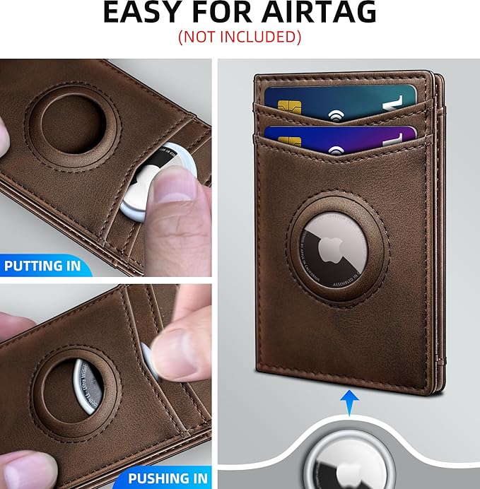 Airtag Wallet for Men- with Money Clip Gift Boxed, Magnetic Closure Slim - Image 3