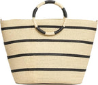 Beach Bags for Women Straw Tote Bag Summer Beach Bag Large Woven Straw Tote for by TOFUNTOY
