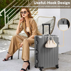 Krute Luggage Set 2 Pieces 20 28 Inch Aluminum Frame Carry on Luggages TSA Lock - Image 4