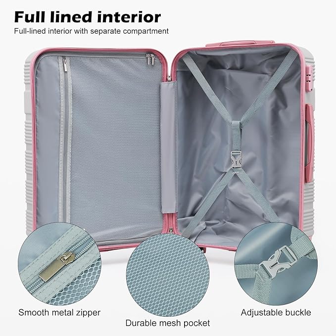 LONG VACATION 6 Piece ABS+PC Hardshell Luggage Set - Image 4