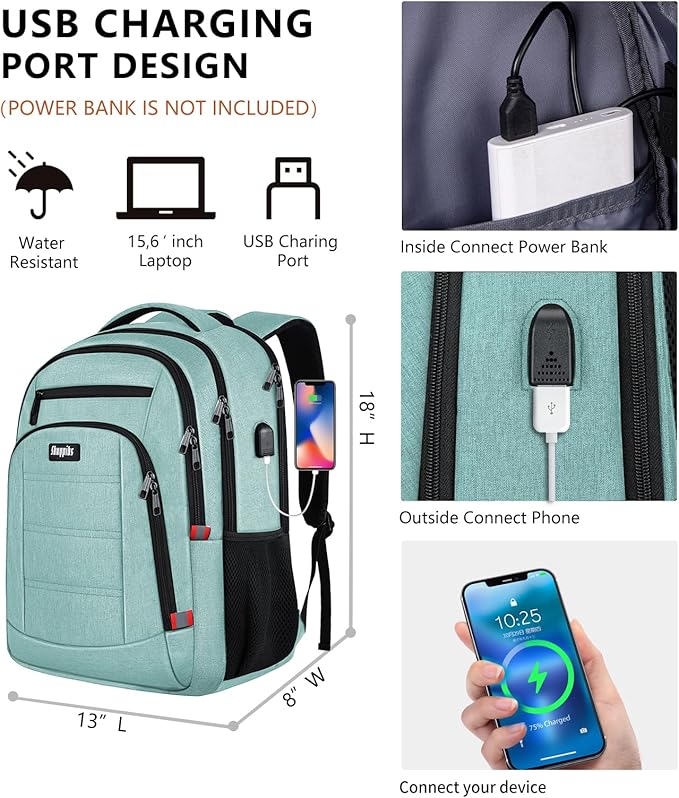 Backpack for Women Men, Travel School Backpacks for Teen Boys, Bookbag - Image 5