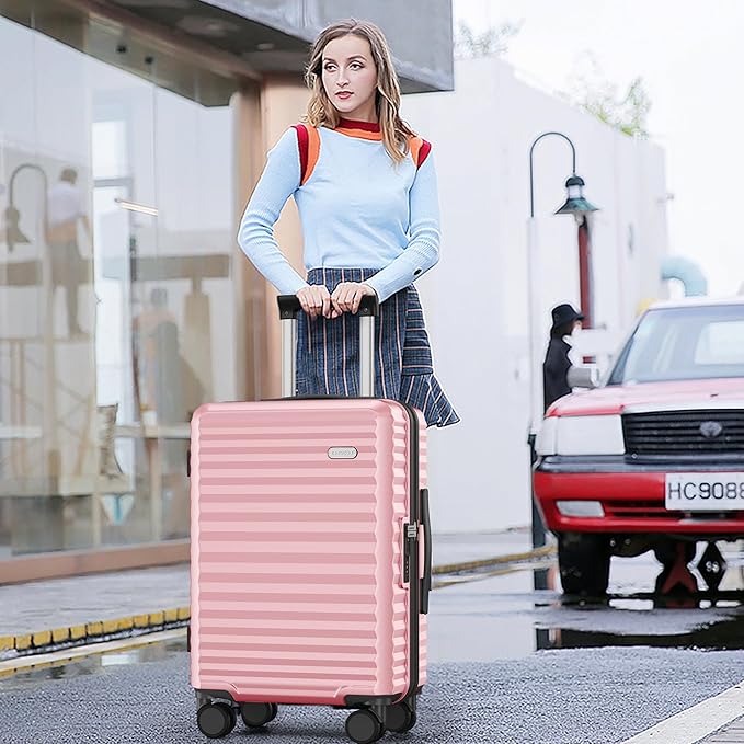 SHOWKOO Luggage Sets 3 Piece Hardside Expandable Suitcase - Image 2