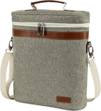 ZORMY 3 Bottle Insulated Wine Tote Cooler Bag, Portable Carrier - Image 2