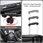 Lightweight Luggage with Spinner Wheels & YKK Zipper, Hard Shell 3-Piece - Image 7