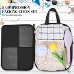 8 Set Compression Packing Cubes Travel, Lightweight Expandable Travel Cubes - Image 6