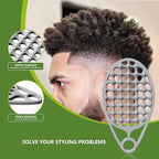 KOUPA Magic Silicone Curly Hair Brush, One Piece Twist Curl Comb for Afro Curls, Washable Hair Tool for Men Women, Grey, 1 Piece