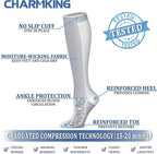 CHARMKING Compression Socks for Women & Men Circulation 15-20 mmHg is Best - Image 5