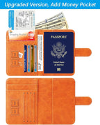 Passport Holder Cover Wallet RFID Blocking Leather Card Case Travel Accessories - Image 3